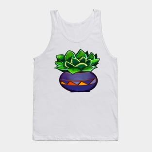 succulents cacti cactus in ornamental antique pottery clay vase . Succulents Tank Top